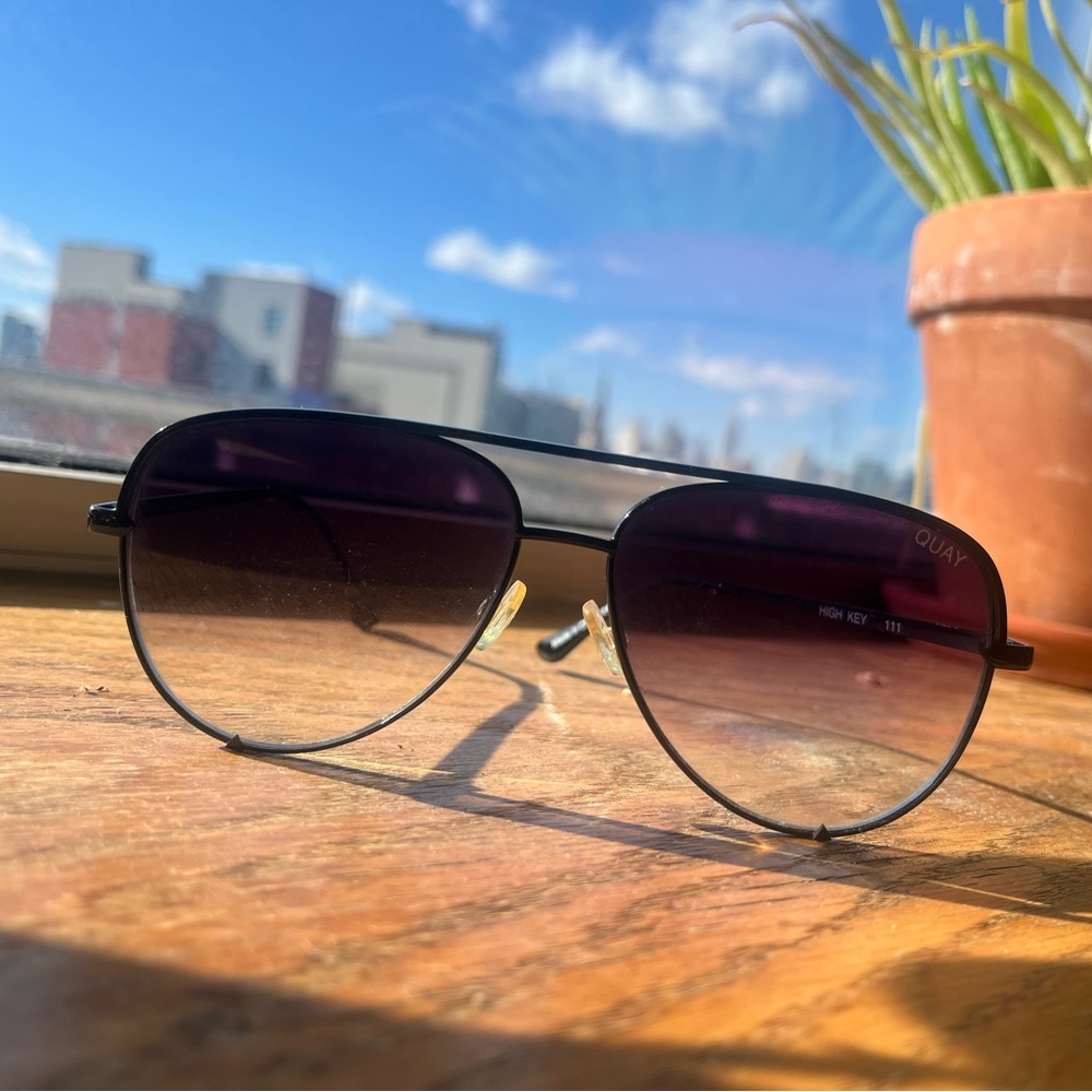 Quay Gradient Aviator Sunglasses